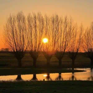 Zonsondergang op 't Gelders Eiland