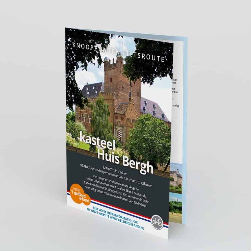 Brochure met afbeelding van Kasteel Huis Bergh en omgeving.