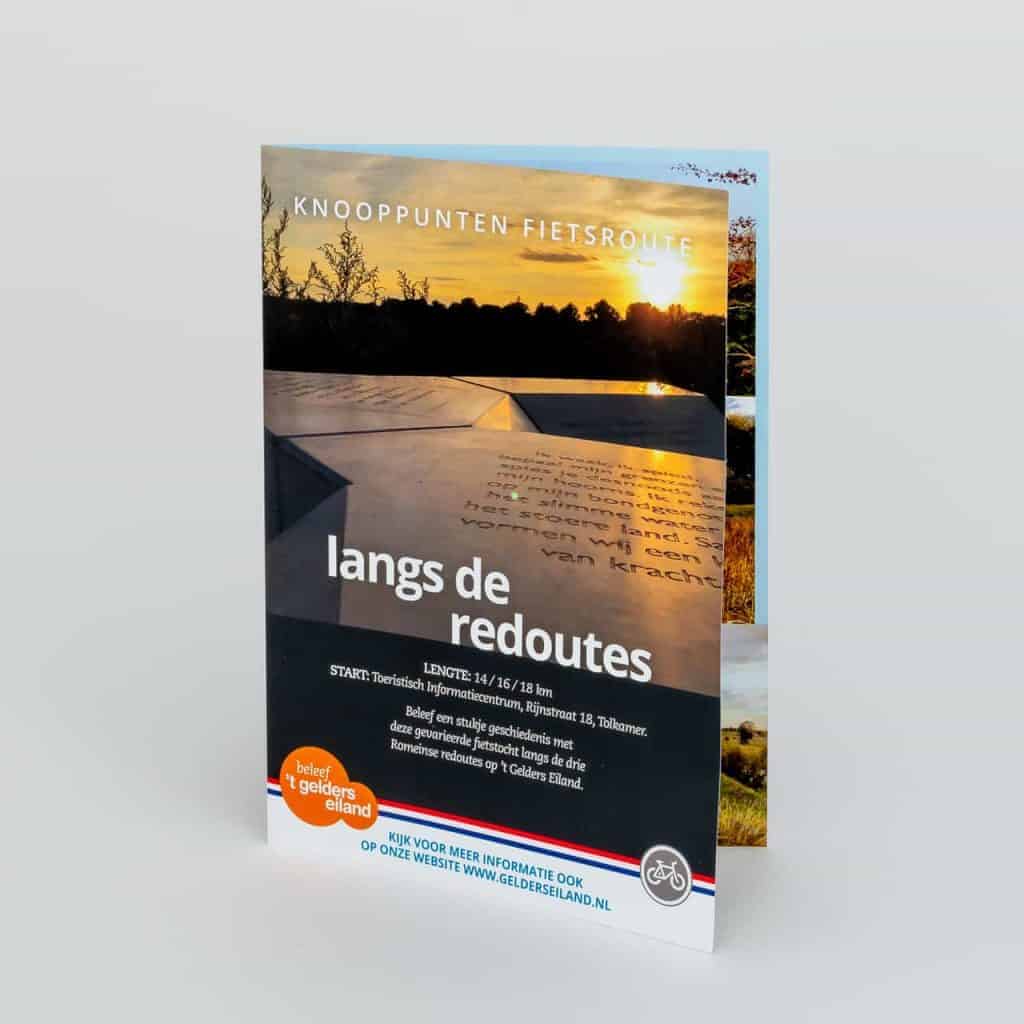 Fietsroute brochure langs de redoutes op 't Gelders Eiland.